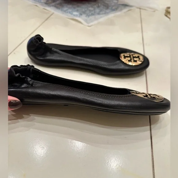 Tory Burch Black Minnie Travel Ballet, Size 8 - Picture 6 of 6